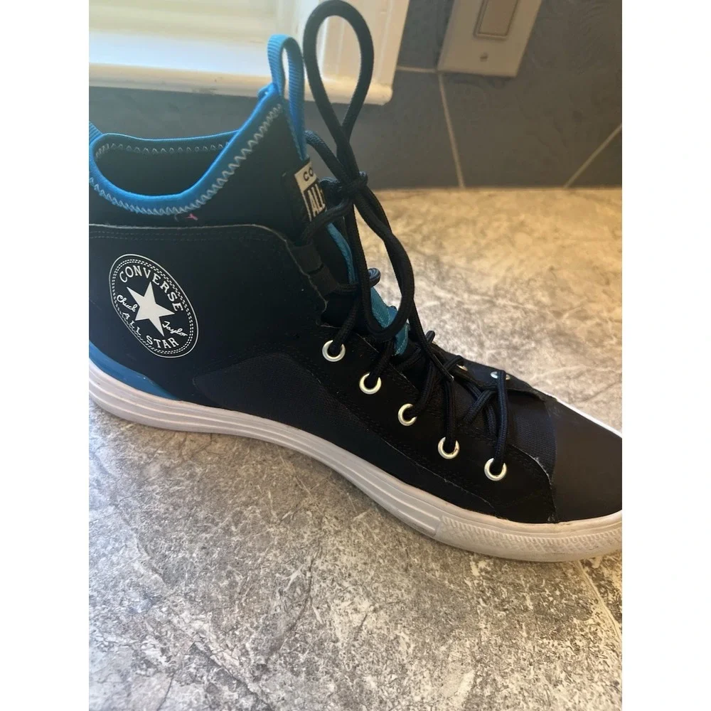 Converse Chuck Taylor All Star High Top Black Blue Sneakers Mens 11 Womens 13 - Picture 3 of 12